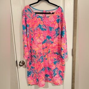 Lilly Pulitzer Pink and Blue Floral Mini Dress
